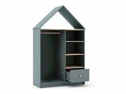 Armario vestidor juvenil Misty Cloud Verde Salvia - Oak Soft Muebles Niño