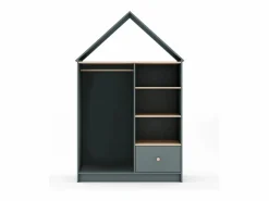 Armario vestidor juvenil Misty Cloud Verde Salvia - Oak Soft Muebles Niño