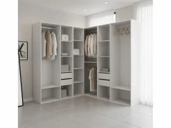 Online Armario vestidor Suit 4 barras con 4 cajones y compartimentos /natural 205x182,5x182,5 cm Armario