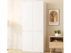 Best Armario 70x40x170 cm - 4 puertas - con varilla para colgar ropa - Armario