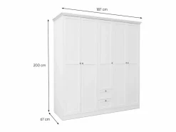 Outlet Armario 187x200x67 cm Blanco