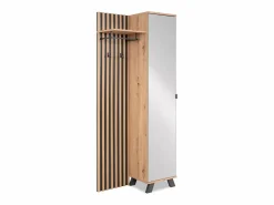 Clearance Armario 80x190x37 cm madera de roble natural Mueble Perchero