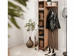 Clearance Armario 80x190x37 cm madera de roble natural Mueble Perchero