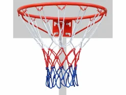 Aro de baloncesto de repuesto, para montaje en pared o puerta, acero resistente, red de nailon, (58 x 50 x 10 cm)