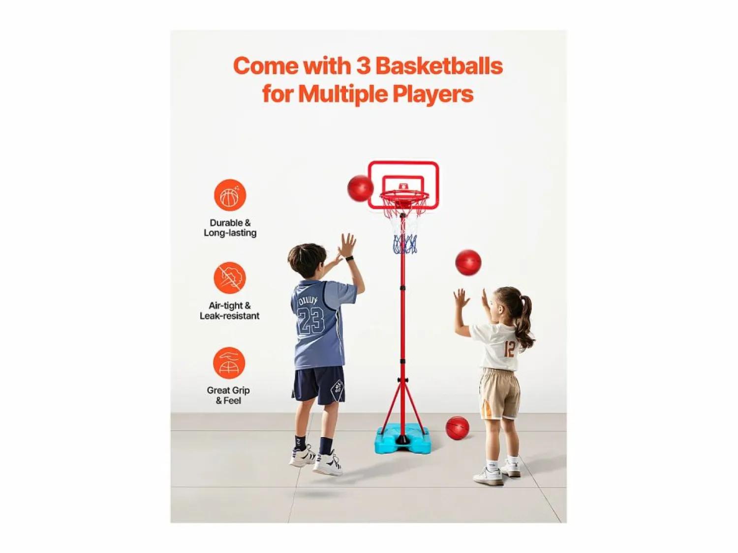 Aro de Baloncesto SucceBuy Canasta de Baloncesto Infantil, Altura Ajustable, Portátil, para Niños