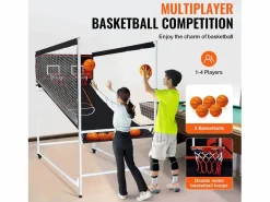 Discount Aro de Baloncesto SucceBuy Juego Arcade de Baloncesto de Interior Double Shot para 2 Jugadores y 5 Pelotas