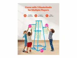 Sale Aro de Baloncesto SucceBuy Canasta de Baloncesto Infantil, Portátil, con 4 Canastas y Altura Ajustable