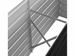 New Clicnbuy Arriate de acero galvanizado 160x40x45 cm Gris antracita