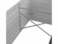 New Arriate de acero galvanizado marrón 240x80x45 cm Jardinera