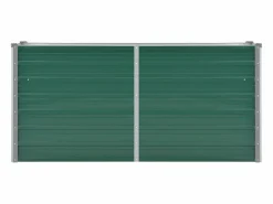 Clicnbuy Arriate de jardín de acero galvanizado 160x40x77 cm