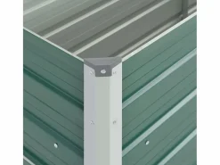 Clicnbuy Arriate de jardín de acero galvanizado 160x40x77 cm