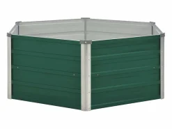 Clicnbuy Arriate elevado acero galvanizado 129x129x46 cm