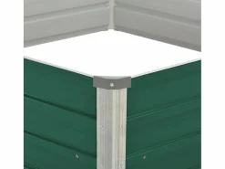 Clicnbuy Arriate elevado acero galvanizado 129x129x46 cm