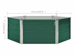 Clicnbuy Arriate elevado acero galvanizado 129x129x46 cm