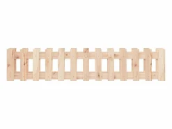 Clearance Clicnbuy Arriate elevado jardín con valla madera maciza pino 150x30x30cm Marru00f3n
