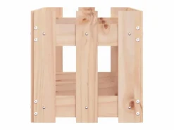 Clearance Clicnbuy Arriate elevado jardín con valla madera maciza pino 150x30x30cm Marru00f3n