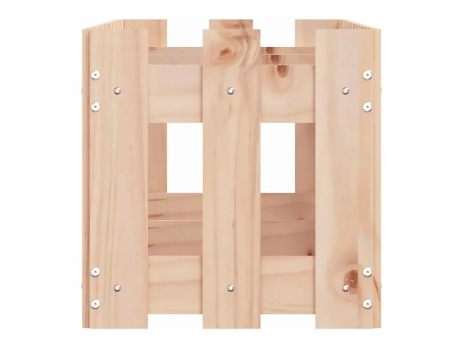 Clearance Clicnbuy Arriate elevado jardín con valla madera maciza pino 150x30x30cm Marru00f3n