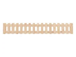 Clicnbuy Arriate elevado jardín con valla madera maciza pino 200x30x30cm