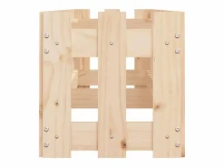 Clicnbuy Arriate elevado jardín con valla madera maciza pino 200x30x30cm
