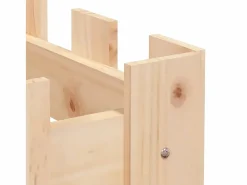 Clicnbuy Arriate elevado jardín con valla madera maciza pino 200x30x30cm