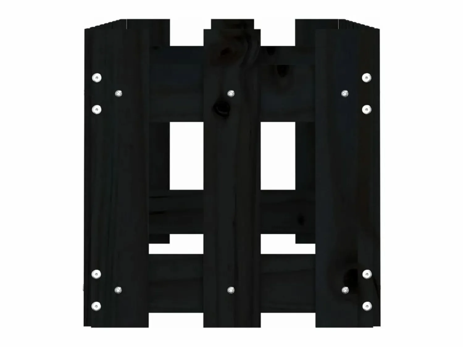 Clicnbuy Arriate elevado jardín con valla madera pino 100x30x30cm Negro