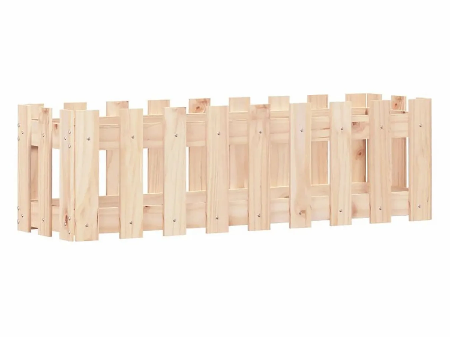Online Arriate elevado jardín con valla madera maciza pino 100x30x30cm Jardinera