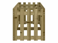 Clicnbuy Arriate elevado jardín valla madera impregnada pino 200x50x50cm