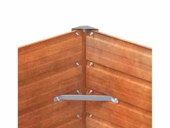 Clicnbuy Arriate oxidado de acero corten 129x129x45 cm