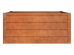 Best Clicnbuy Arriate oxidado de acero corten 100x100x45 cm Marru00f3n
