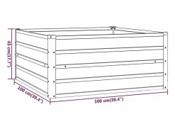 Best Clicnbuy Arriate oxidado de acero corten 100x100x45 cm Marru00f3n