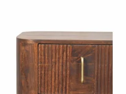 Artisan Furniture Madera maciza Mesita de noche Marlowe acanalada