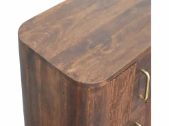 Artisan Furniture Madera maciza Mesita de noche Marlowe acanalada