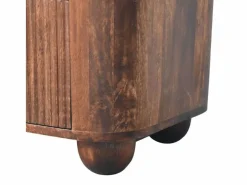 Artisan Furniture Madera maciza Mesita de noche Marlowe acanalada