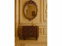 Artisan Furniture Madera maciza Mesita de noche Marlowe acanalada