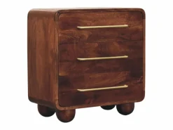 Best Artisan Furniture Madera maciza Baúl redondeado con 3 cajones Cómoda
