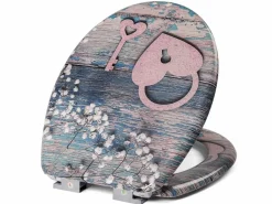 Sale Asiento de inodoro con bajada automática con llave en forma de corazón 19_0000733 Tapa De Inodoro