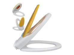 Helloshop26 Asiento de inodoro con cierre suave para adultos y niños y amarillo 02_0002893