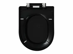 Helloshop26 Asiento de inodoro con cierre suave inodoro asiento de inodoro baño hogar restaurante tienda hotel 02_0002913 Negro