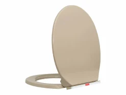 Discount Helloshop26 Asiento de inodoro con cierre suave ovalado 02_0002922 Beige