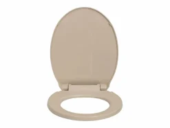 Discount Helloshop26 Asiento de inodoro con cierre suave ovalado 02_0002922 Beige