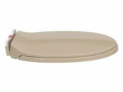 Discount Helloshop26 Asiento de inodoro con cierre suave ovalado 02_0002922 Beige