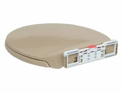 Discount Helloshop26 Asiento de inodoro con cierre suave ovalado 02_0002922 Beige