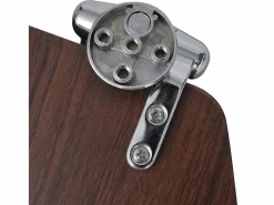 Helloshop26 Asiento de inodoro con tapa de cierre suave marrón construcción de MDF 02_0002877