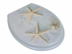 Discount Asiento de inodoro con tapa diseño de estrella de mar en MDF 02_0002882 Tapa De Inodoro