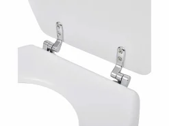Helloshop26 Asiento de inodoro con tapa taza de inodoro estándar MDF 02_0002878