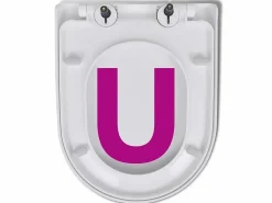 New Helloshop26 Asiento de inodoro cuadrado de cierre suave y liberación rápida 02_0002892 Blanco