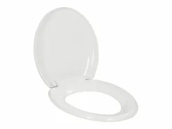 Outlet Helloshop26 Asiento de inodoro de cierre suave y liberación rápida 02_0002906 Blanco