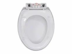 Outlet Helloshop26 Asiento de inodoro de cierre suave y liberación rápida 02_0002906 Blanco