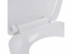 Outlet Helloshop26 Asiento de inodoro de cierre suave y liberación rápida 02_0002906 Blanco