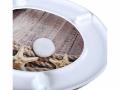 Clearance Asiento de inodoro de cuerda de cáñamo Duroplast con diseño de estrella de mar mecanismo de cierre suave y cierres rápidos 19_0000724 Tapa De Inodoro